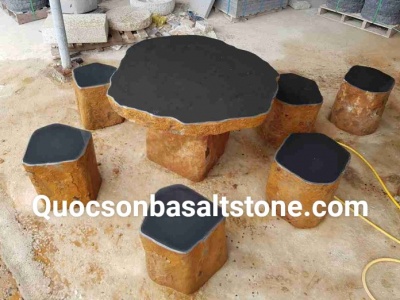 Bộ bàn ghế basalt tự nhiên